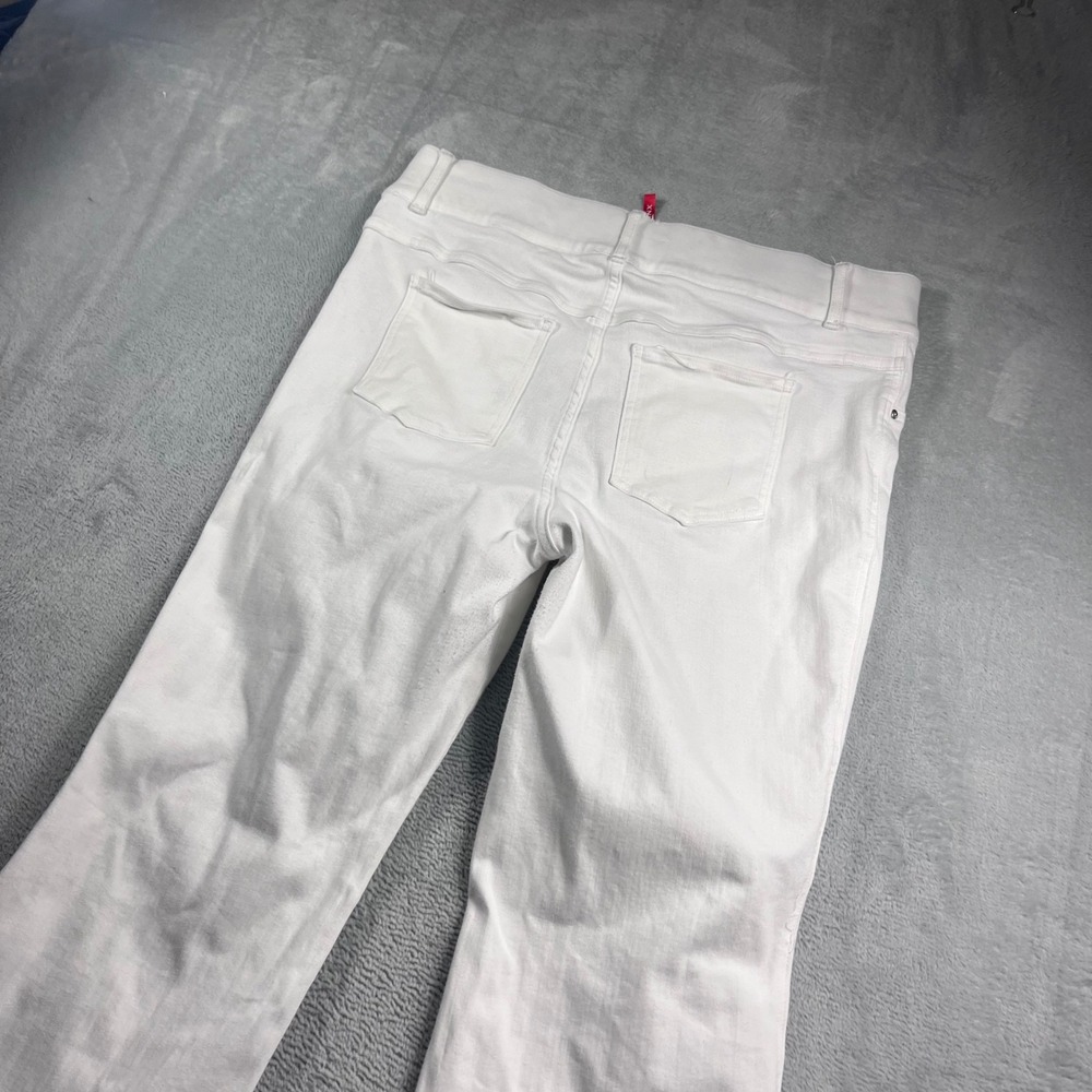 Spanx Clean Elevate Flare Jeans White Pull On High Rise 20349R Womens 1X Tall - Picture 11 of 12